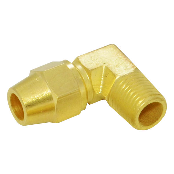 ข้องอทองเหลือง 90 องศา แฟลย์ 5/16 เกลียวแป๊บนอก