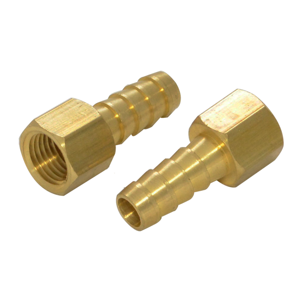 ข้อต่อทองเหลืองเกลียวแป๊บใน สวมสายยาง 3/8