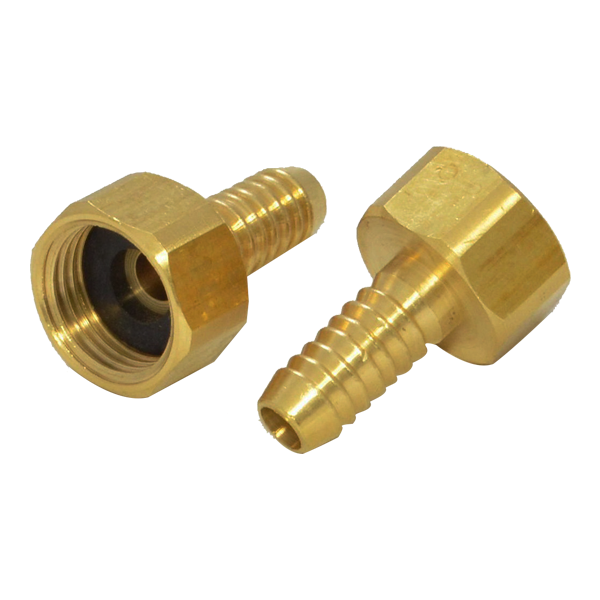 ข้อต่อทองเหลืองเกลียวแป๊บใน 1/2 (เกลียวเตาอบ,เตาฝัง) สายยาง 3/8