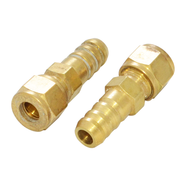 ข้อต่อทองเหลืองตรงตาไก่ 5/16 สวมสายยาง 3/8 (สายแก๊สมาตราฐาน)