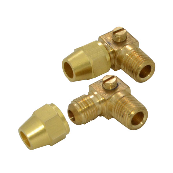 ข้อต่อทองเหลืองฉาก มีตัวปรับ